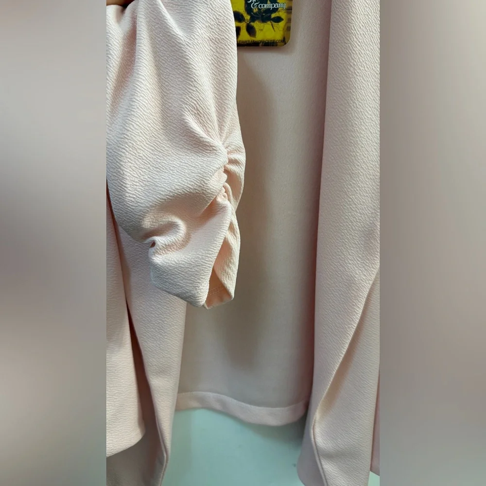 🌸 Hybrid & Co. Peach Pink Textured Blazer | Plus Size 1X | NWT - Picture 5 of 11